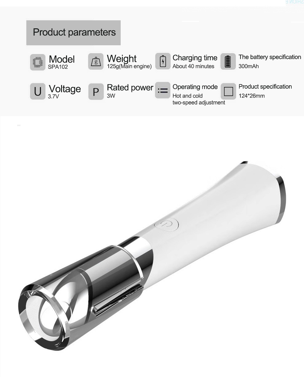 Beauty Eye Massager USB Reîncărcabil Masaj facial Detalii Dispozitiv de îngrijire a pielii