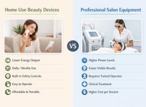 How Do Home Use Beauty Devices Compare to Professional Salon Equipment?